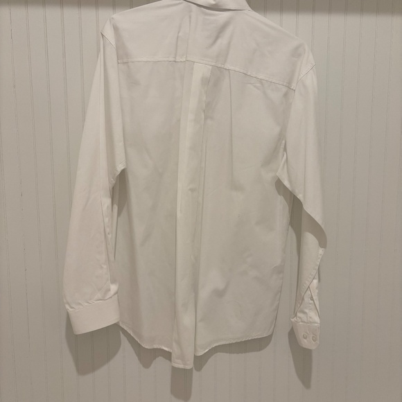 MEN'S SOLID WHITE BUTTON-DOWN WESTERN SHIRT - Picture 3 of 3